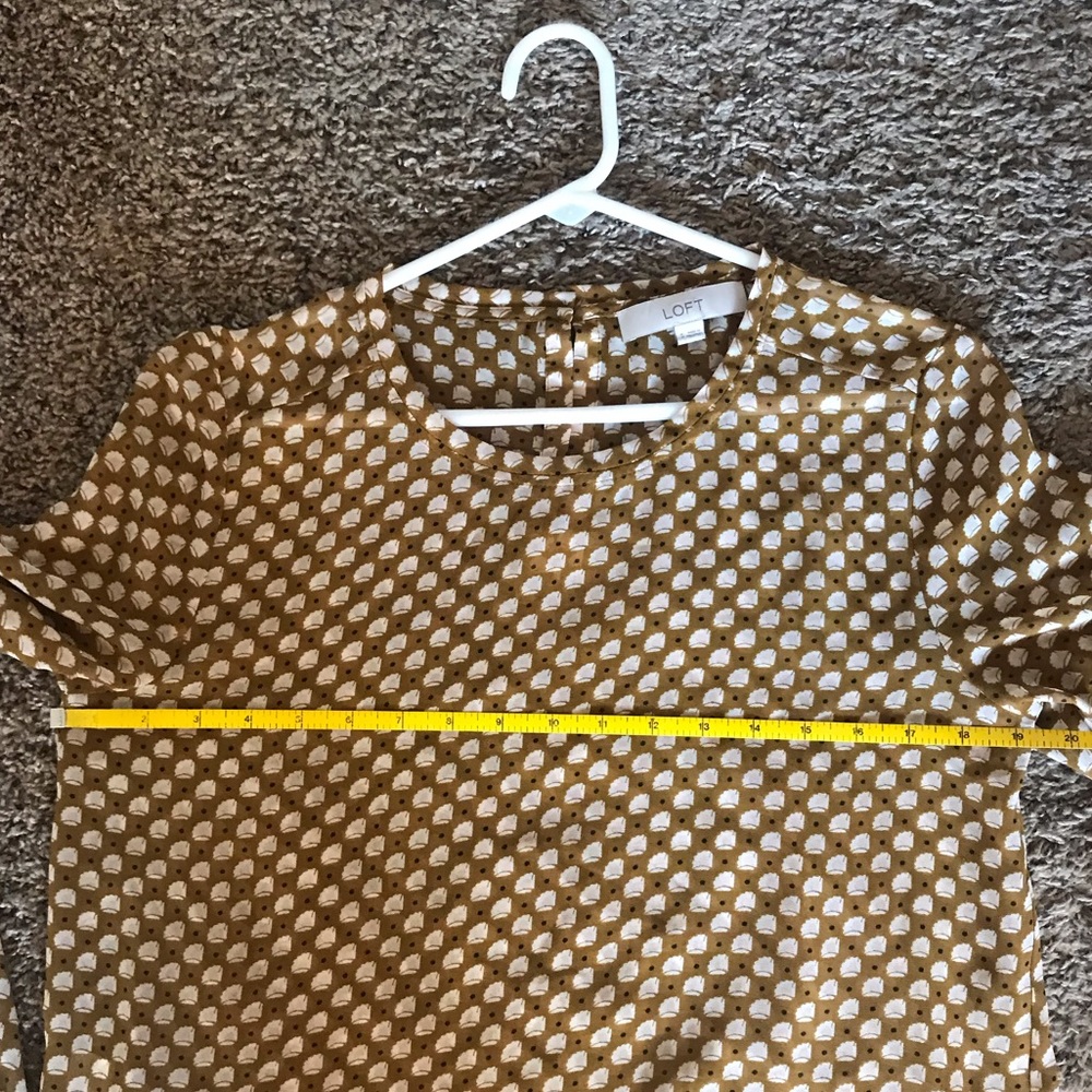 Loft gold patterned blouse - Picture 3 of 7